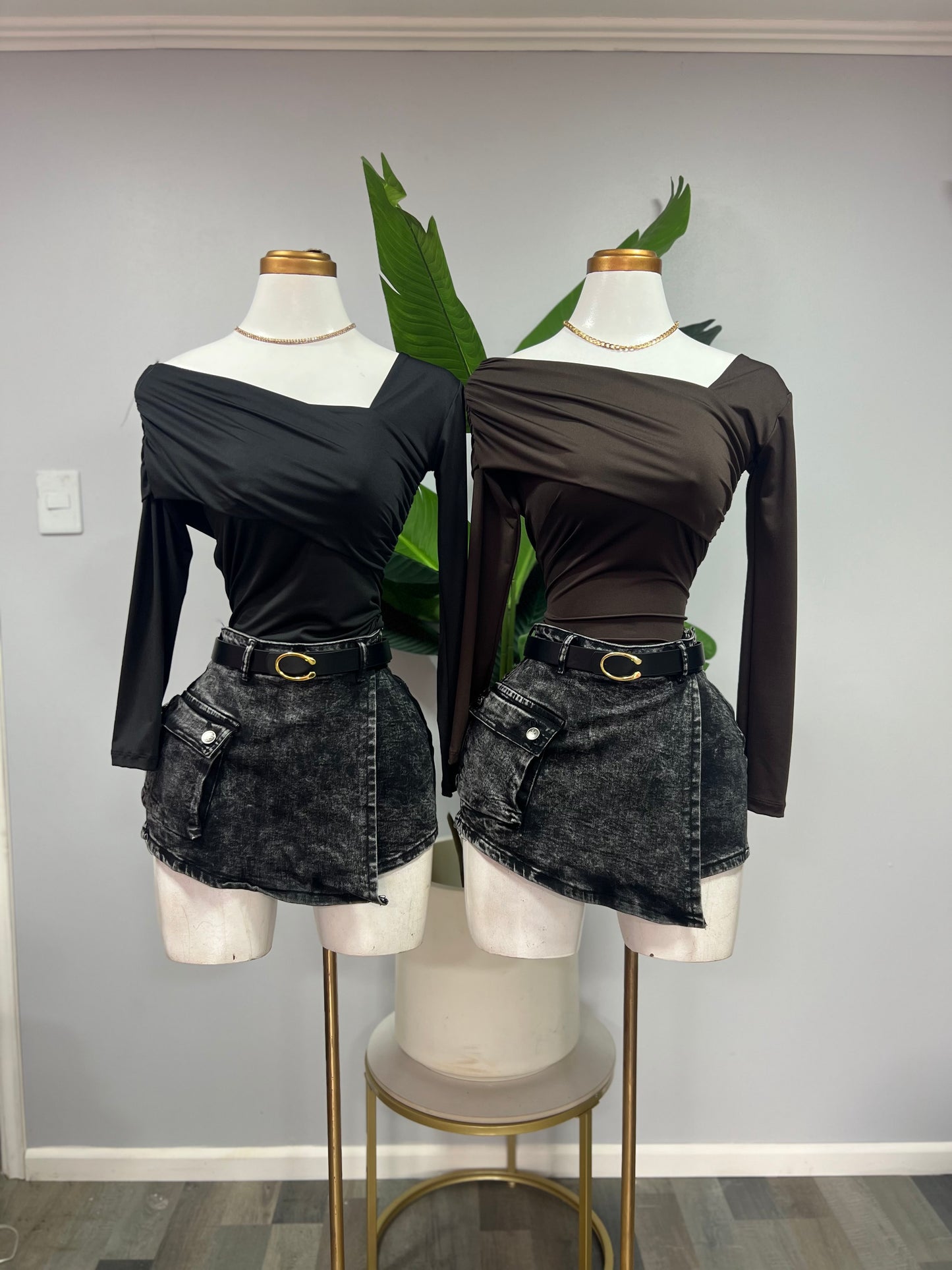 Falda short black